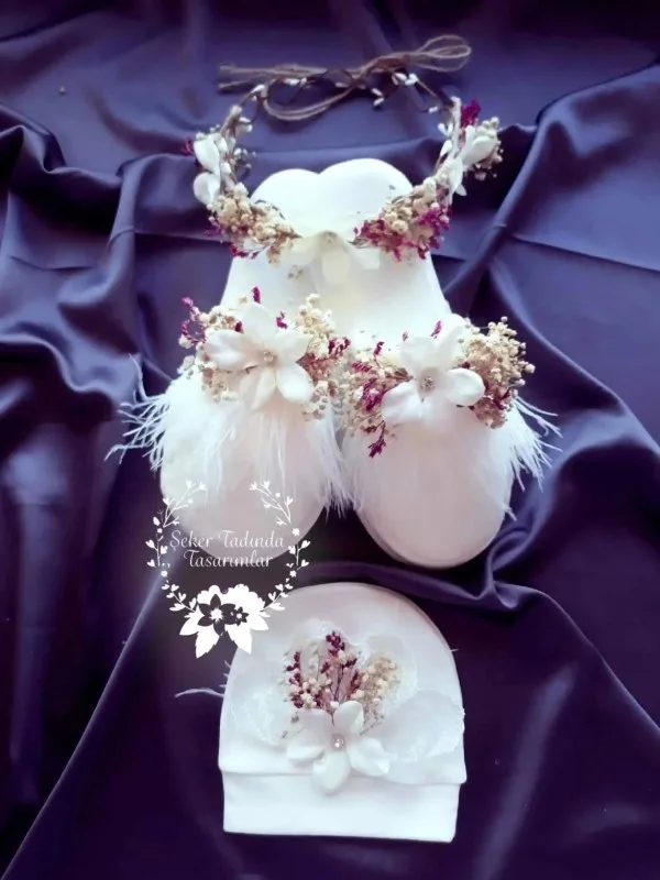 Beyaz Cipsolu 3’lü Set