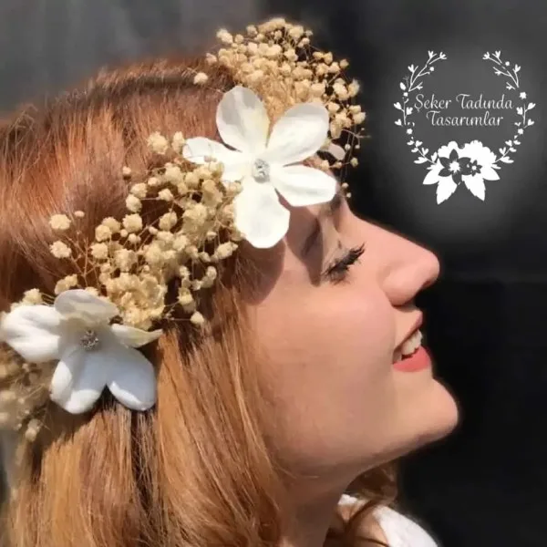 Beyaz Şebboy Cipso Lohusa Tacı