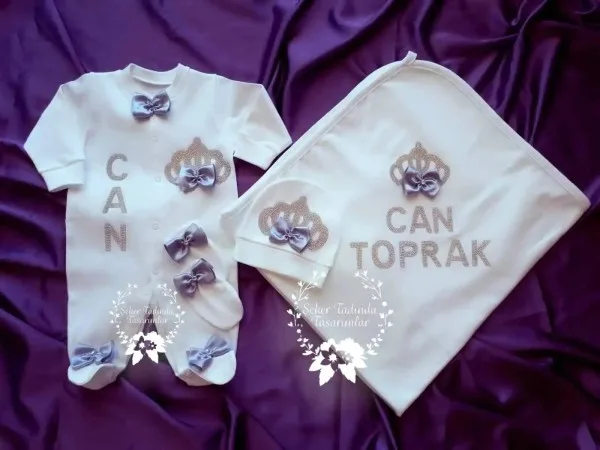 Battaniyeli Hastane Çıkış Seti-Gri