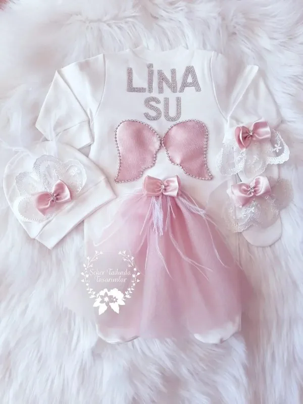 Melek Kanatlı Tütülü Tulum Seti