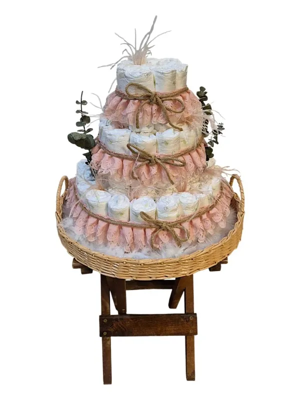 Kız Bebek Bez Pastası