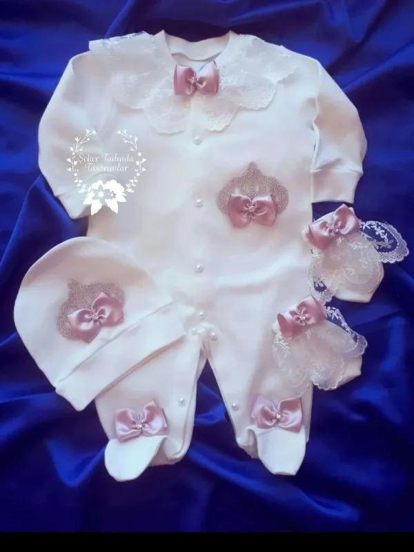 Pudra Fiyonk Detaylı Tulum Seti