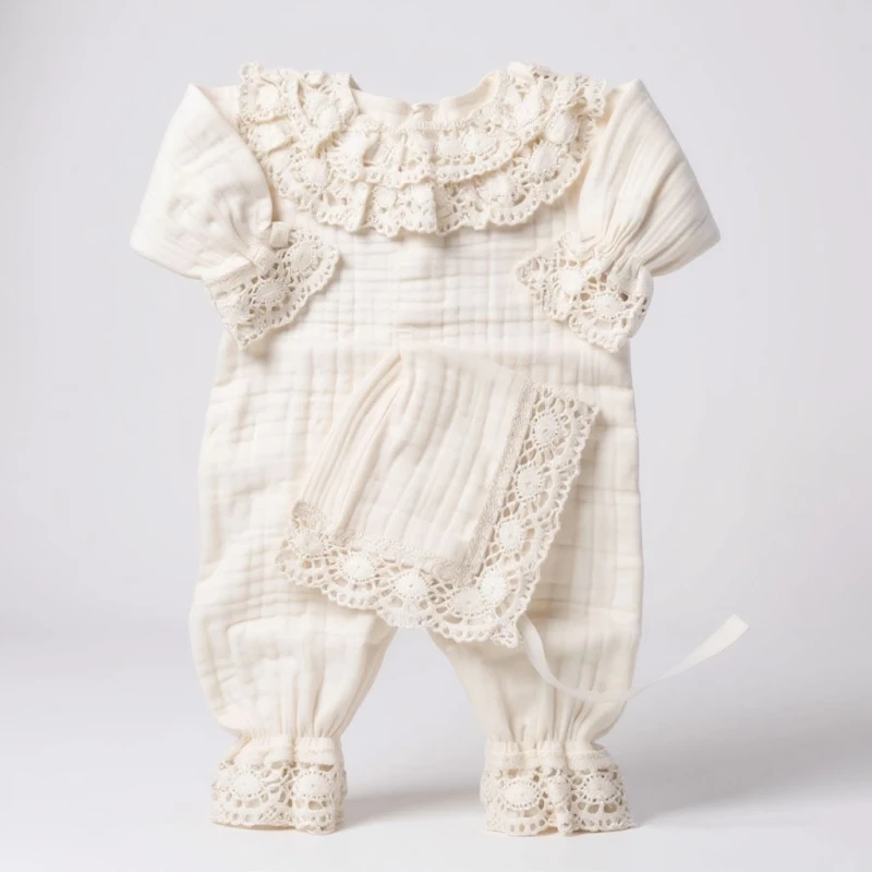 Müslin Pamuk Dantelli Tulum