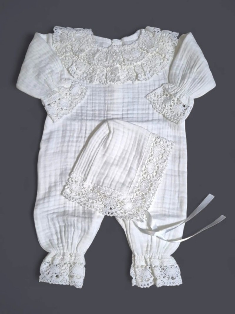 Müslin Pamuk Dantelli Tulum