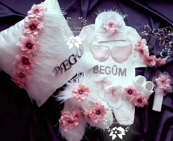 Hastane Çıkış Seti-Pudra Detaylı