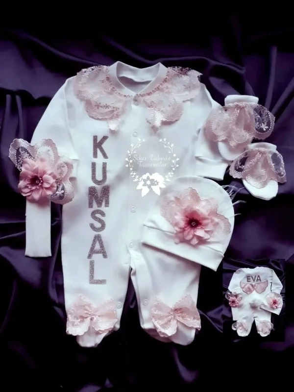 Yakası Güpürlü Tulum Seti