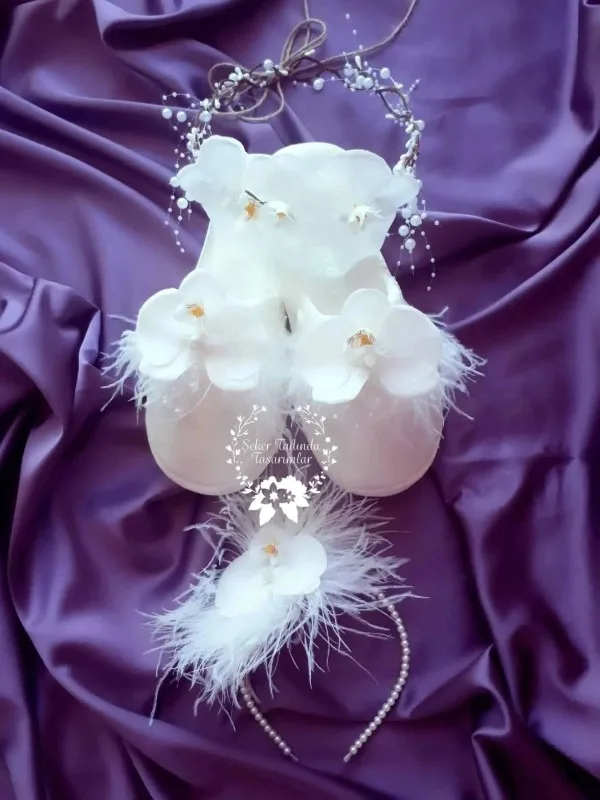 Beyaz Orkideli 3’lü Set