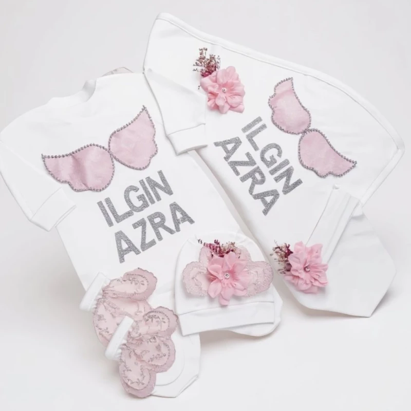 Beyaz-Pudra Battaniye-Tulum Seti