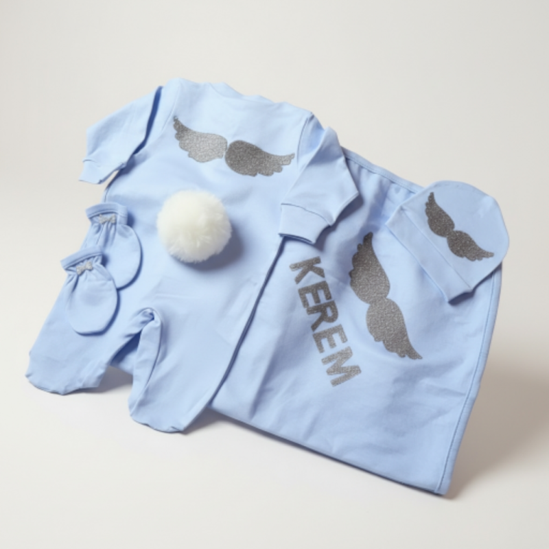 Bebe Mavi Tulum Ve Battaniye Seti