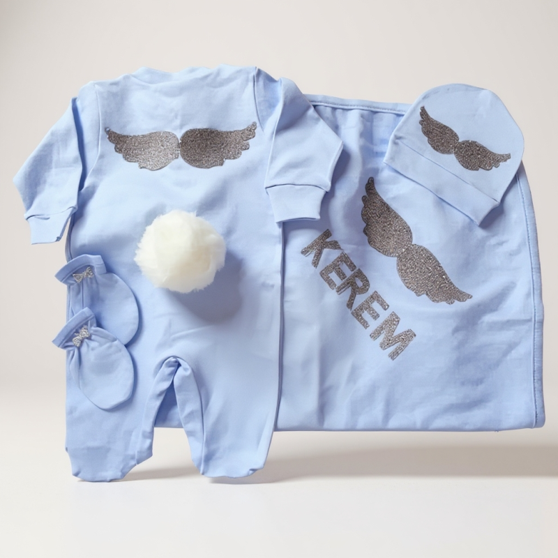 Bebe Mavi Tulum Ve Battaniye Seti