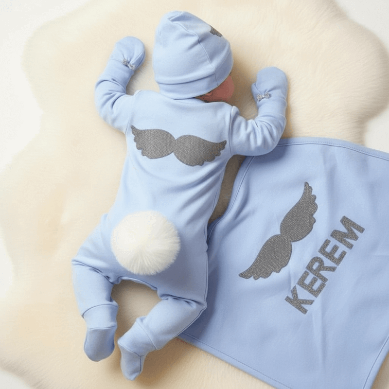 Bebe Mavi Tulum Ve Battaniye Seti