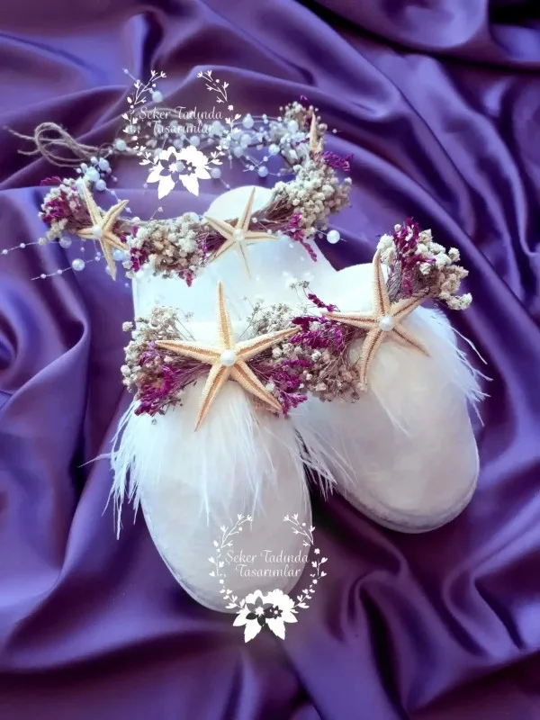 Deniz Yıldızı Taç Terlik Seti – 2