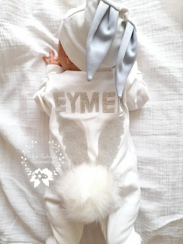Gri Tavşan Kulaklı Tulum Set