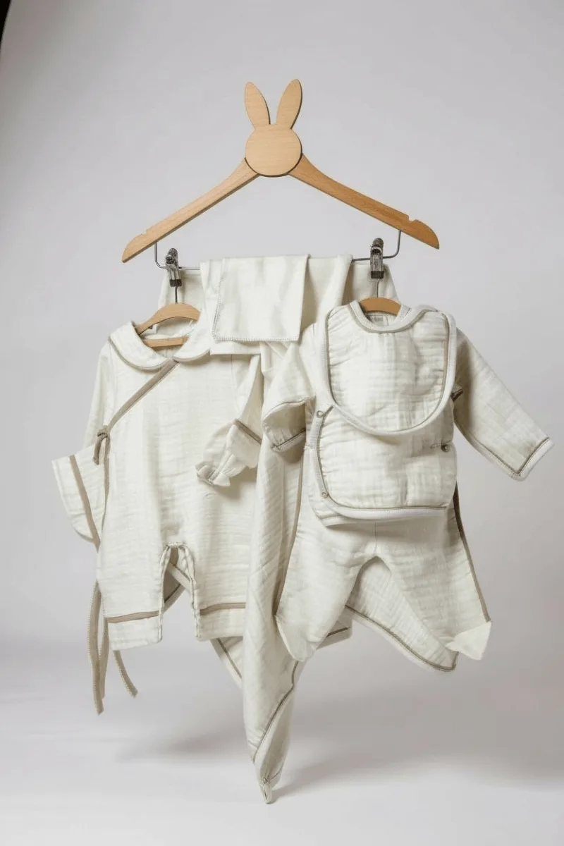 4 Kat Müslin 10’lu Yenidoğan Hastane Çıkış Seti