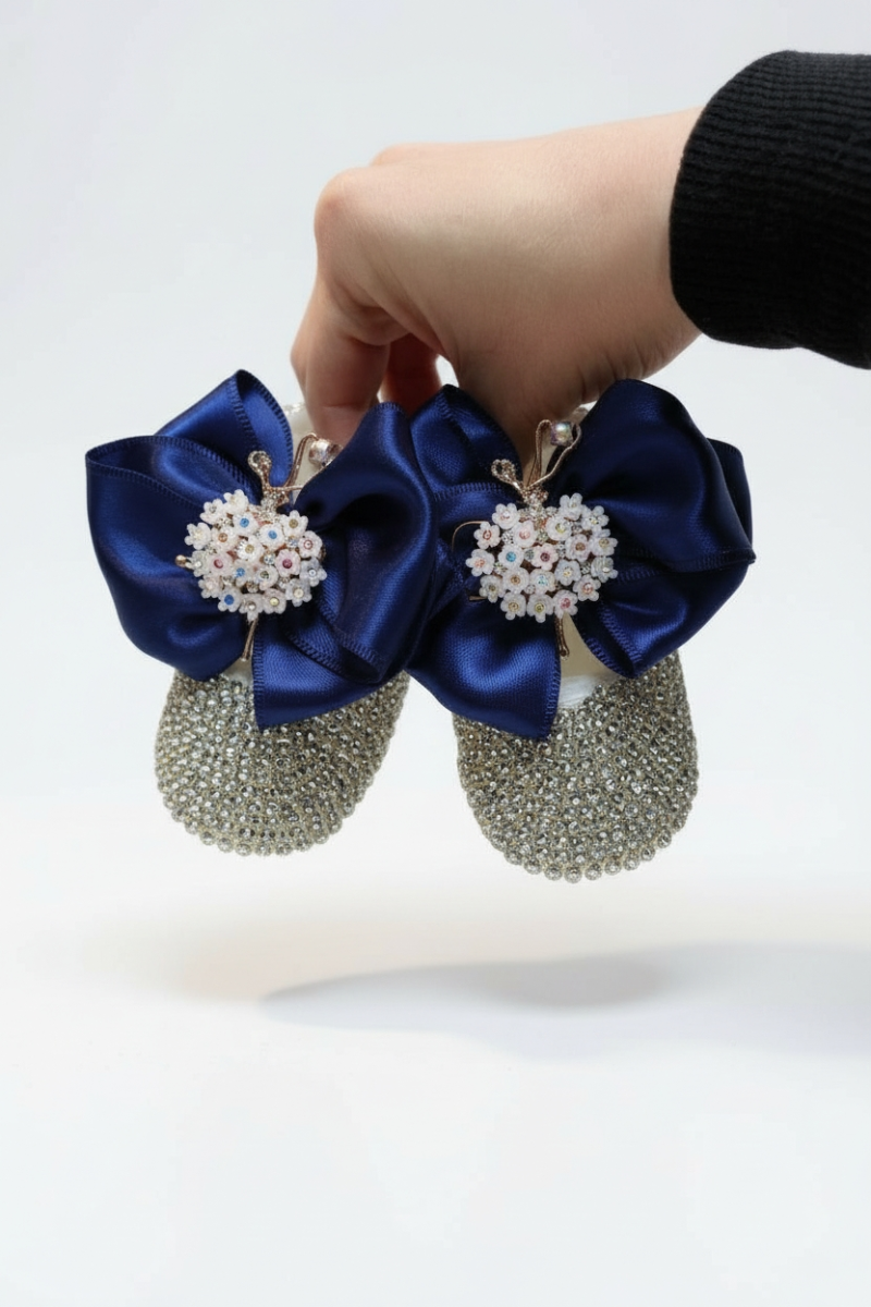 Prenses Işıltısı – Taşlı Bebek Ayakkabısı