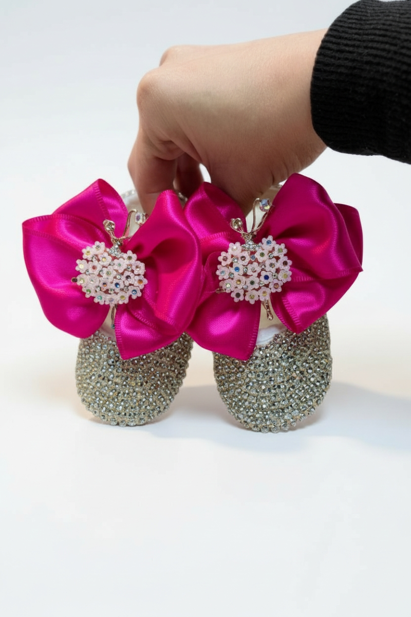 Prenses Işıltısı – Taşlı Bebek Ayakkabısı