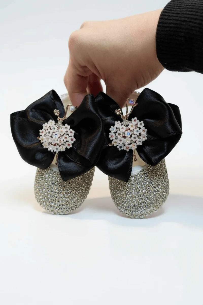 Prenses Işıltısı – Taşlı Bebek Ayakkabısı