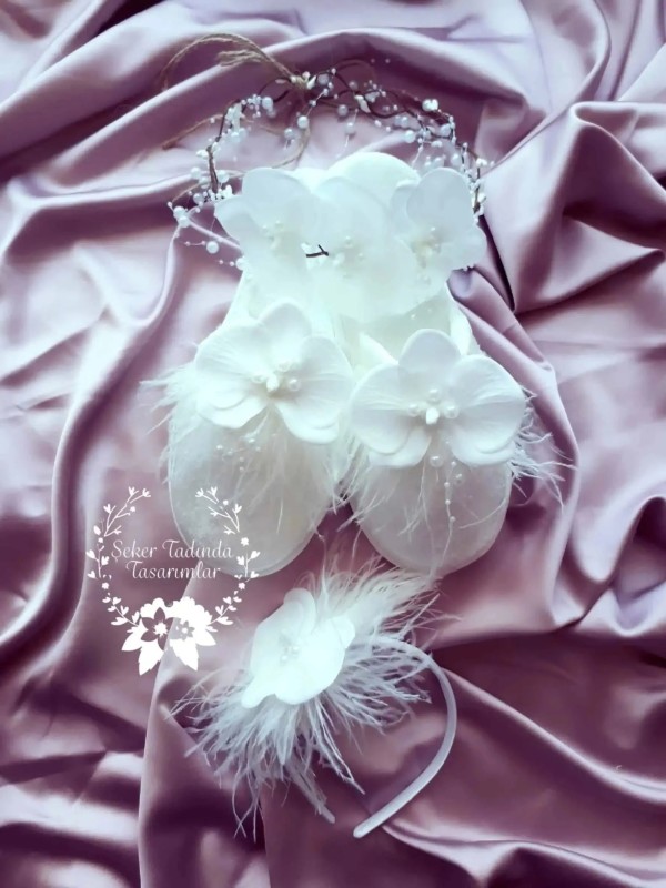 Beyaz Orkideli 3’lü Set