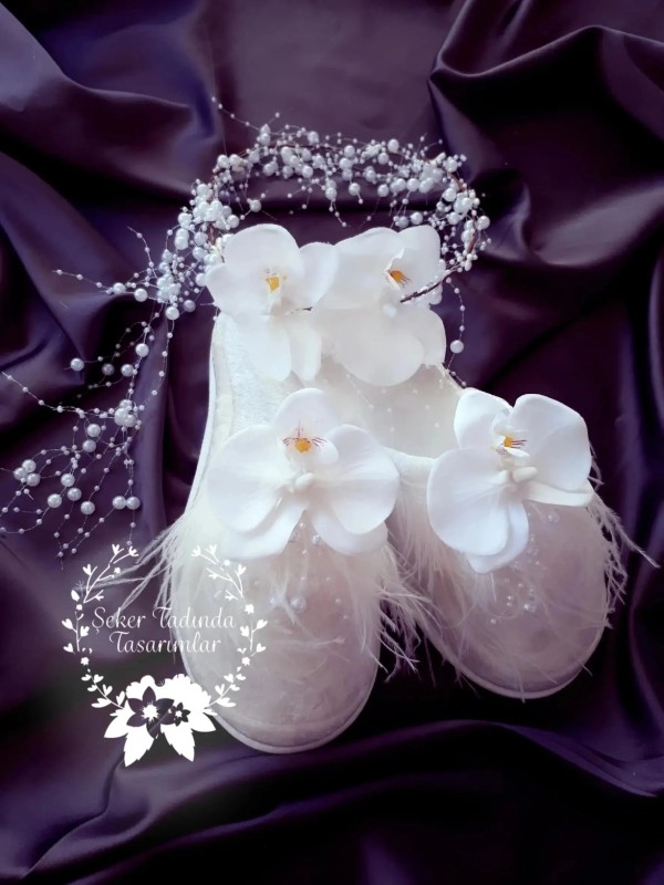 Orkide Taç Terlik Seti – 02