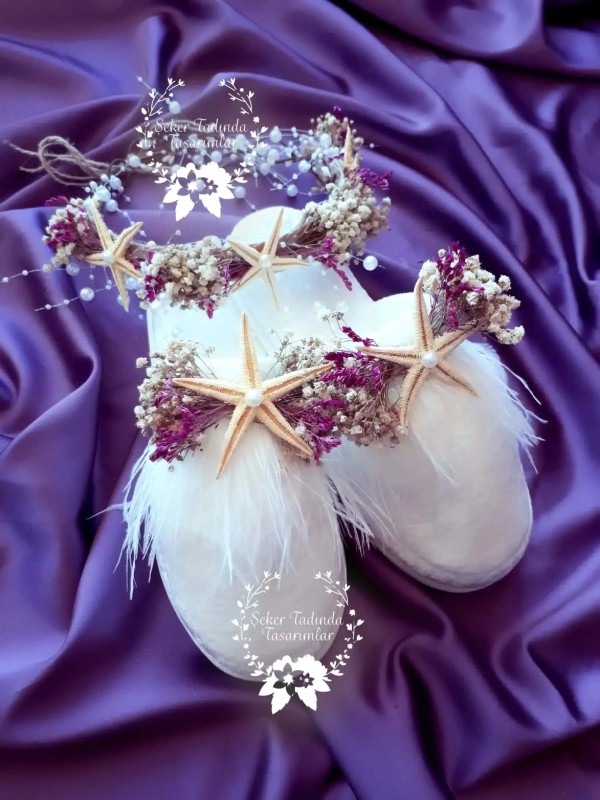 Deniz Yıldızı Taç Terlik Seti – 2