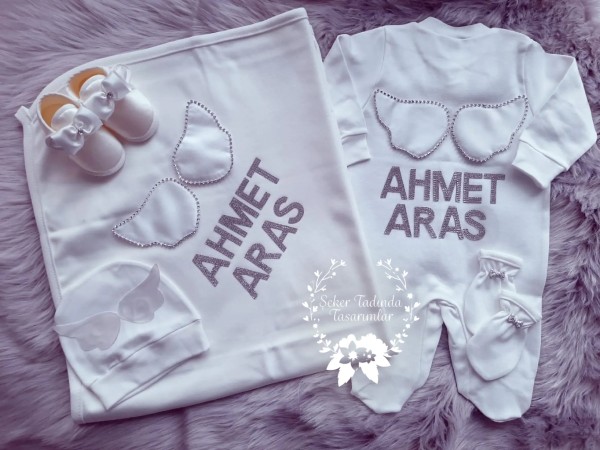 Beyaz Tulum,Battaniye Ve Ayakkabı Seti