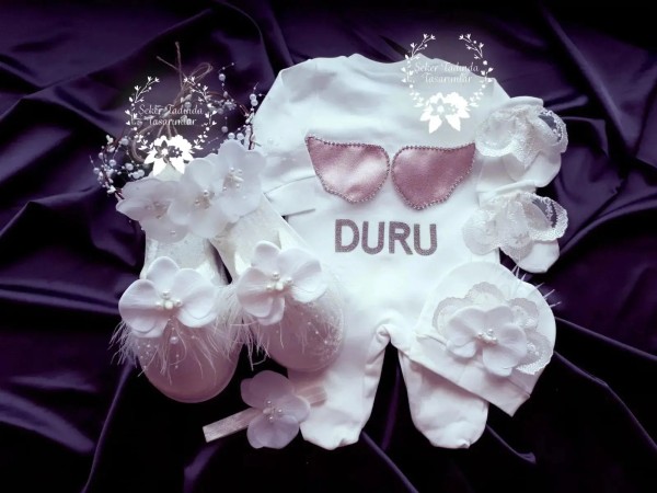 Beyaz Orkideli Hastane Çıkış Seti