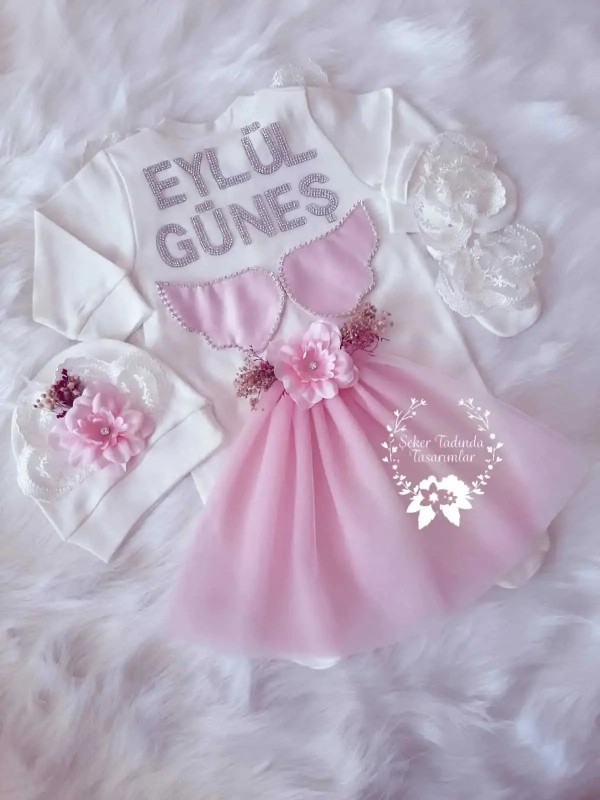 Şeker Pembe Detaylı Tulum Seti
