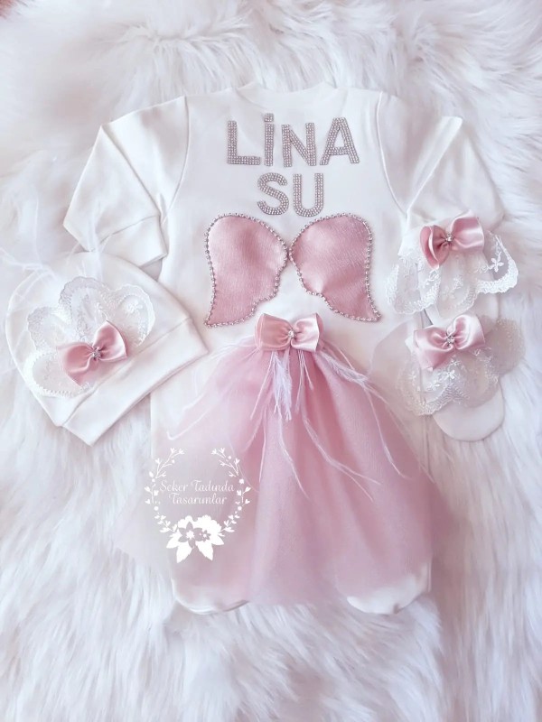 Melek Kanatlı Tütülü Tulum Seti