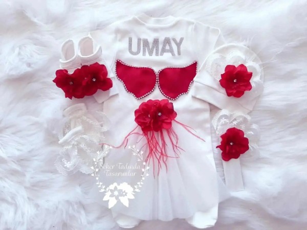 Kırmızı Detaylı Tulum Seti