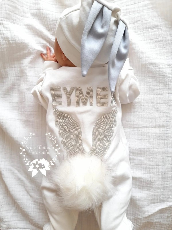 Gri Tavşan Kulaklı Tulum Set